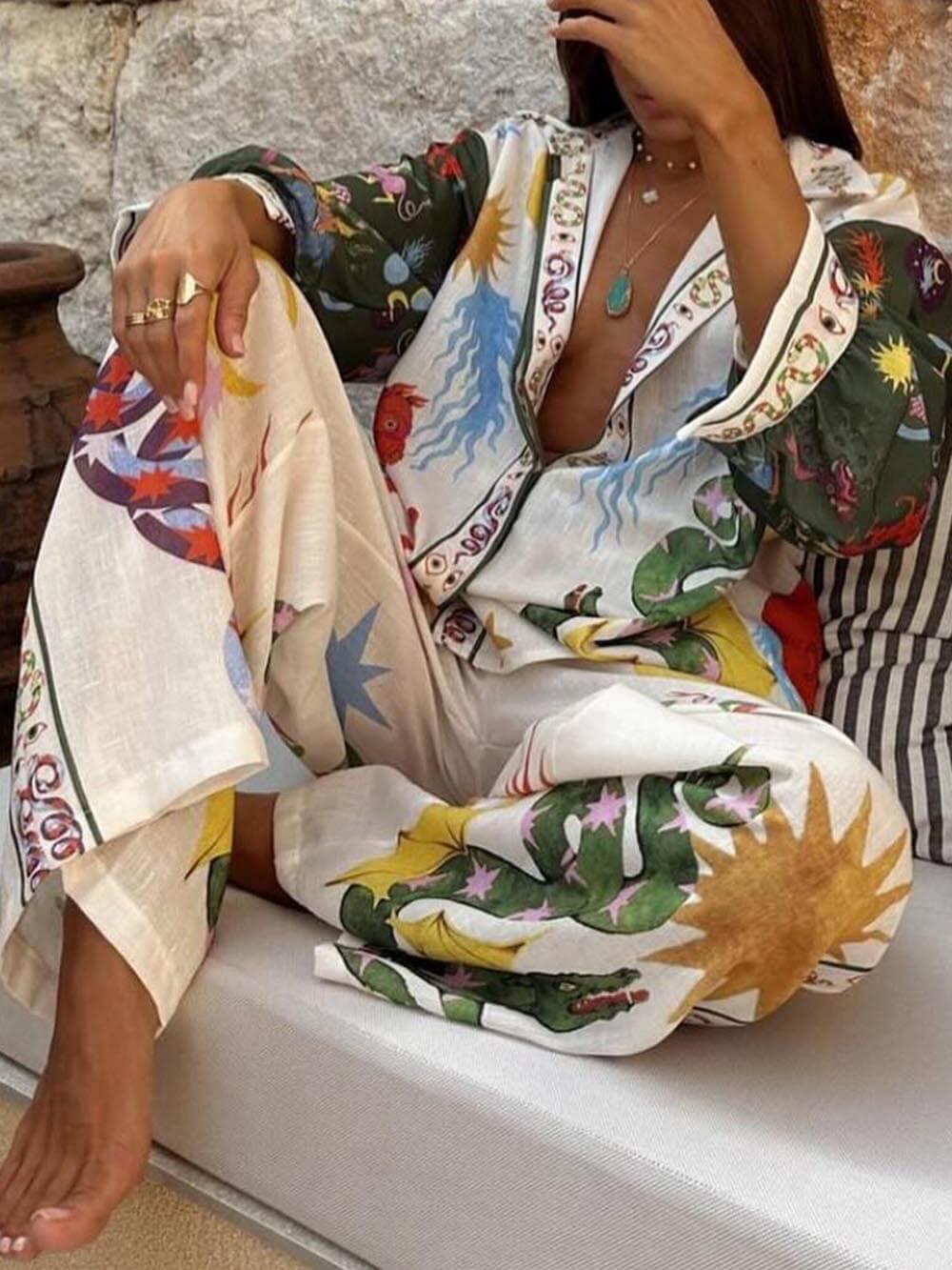 Jose | Ensemble Haut à Manches Longues & Pantalons Taille Élastique