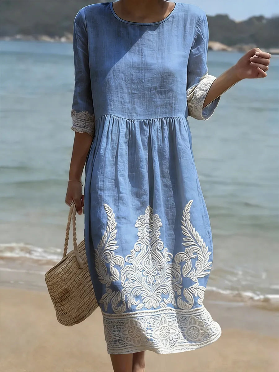 Nora | Robe midi à fleurs élégante