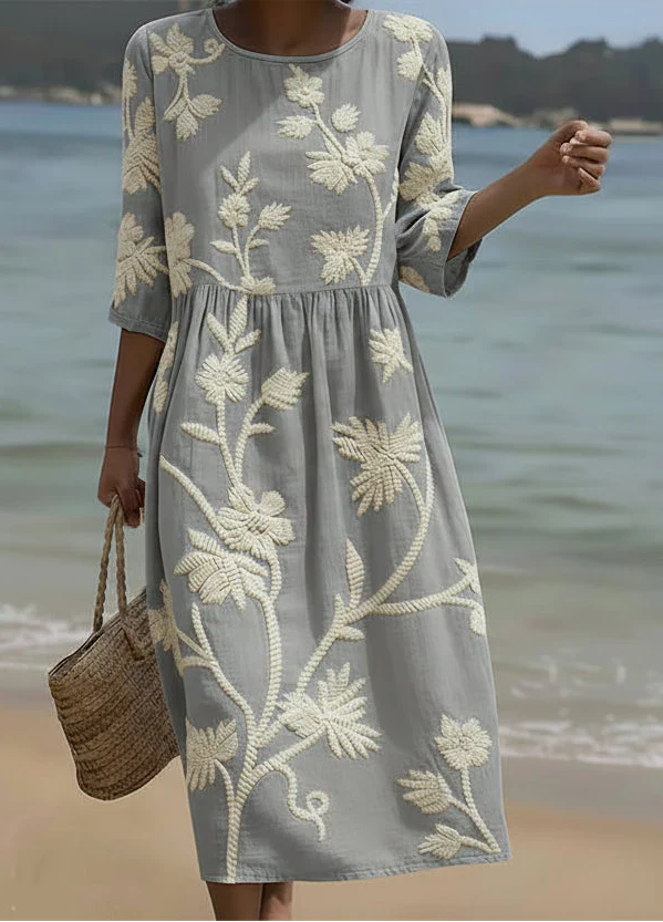Helena | Robe midi à fleurs élégante