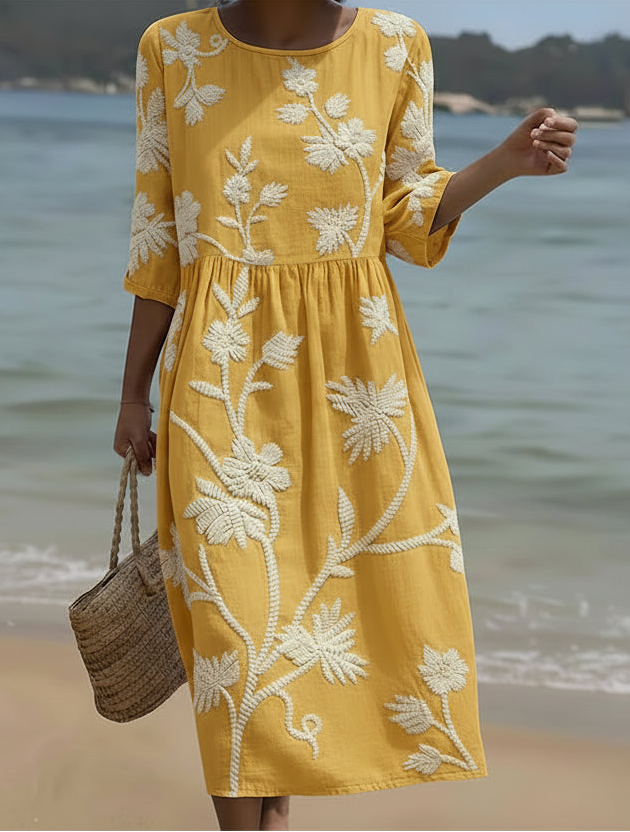 Sofia | Robe midi à fleurs élégante