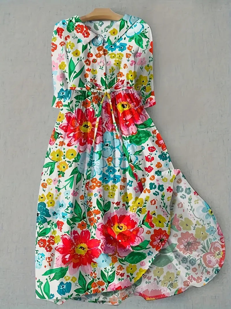 Morganne | Robes Florales Flatteuses pour le Ventre
