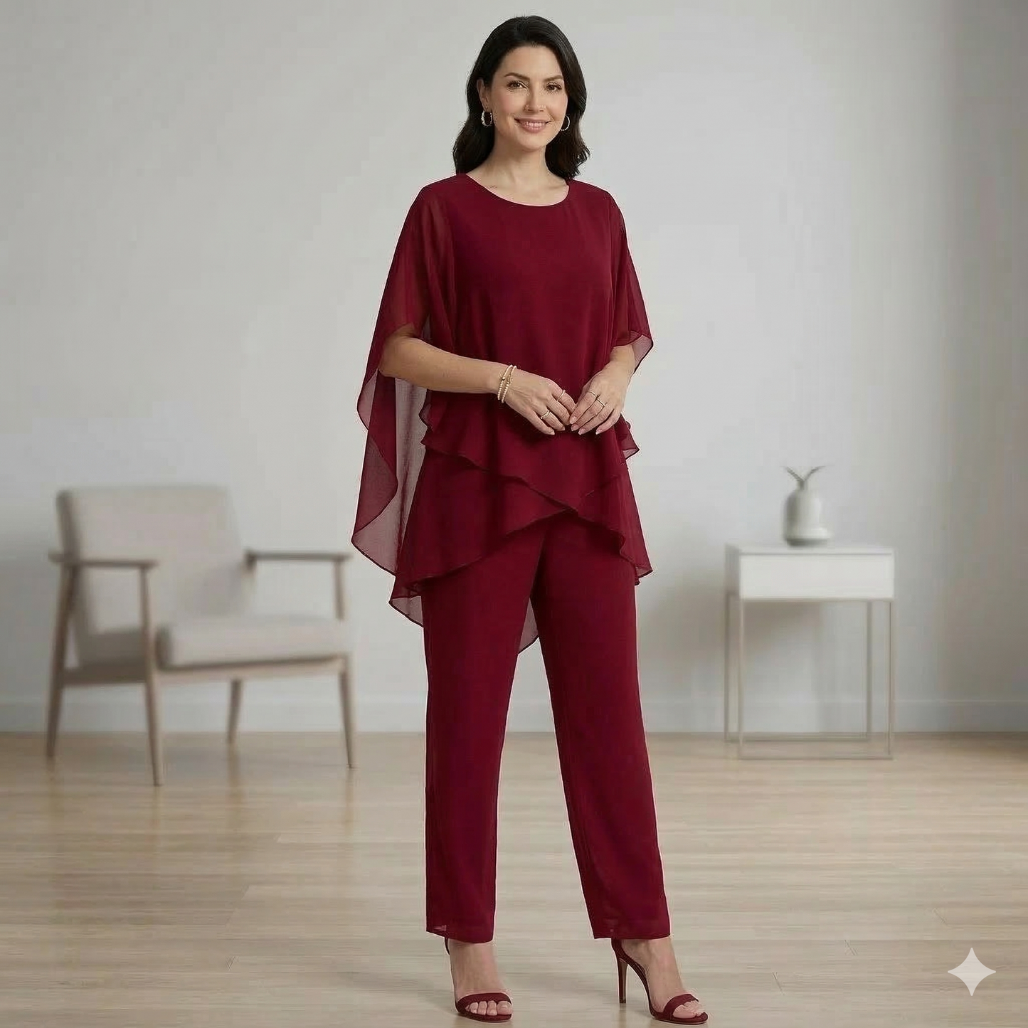 Maeryn™ – Ensemble en Chiffon Élégant