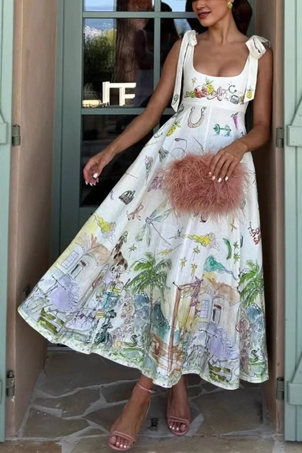 Sandra | Robe Maxi Imprimée Élégante
