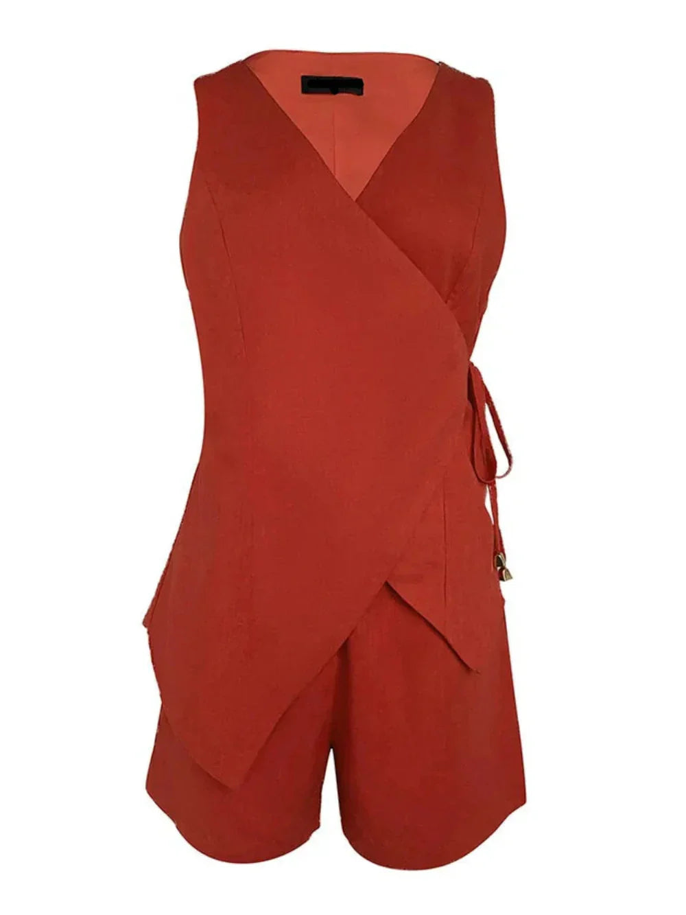 Lila | Ensemble Top et Short en Lin à Col V