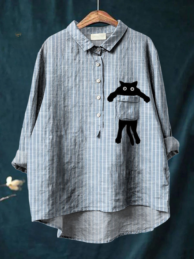 Milo | T-shirt à Poche Chat Mignon