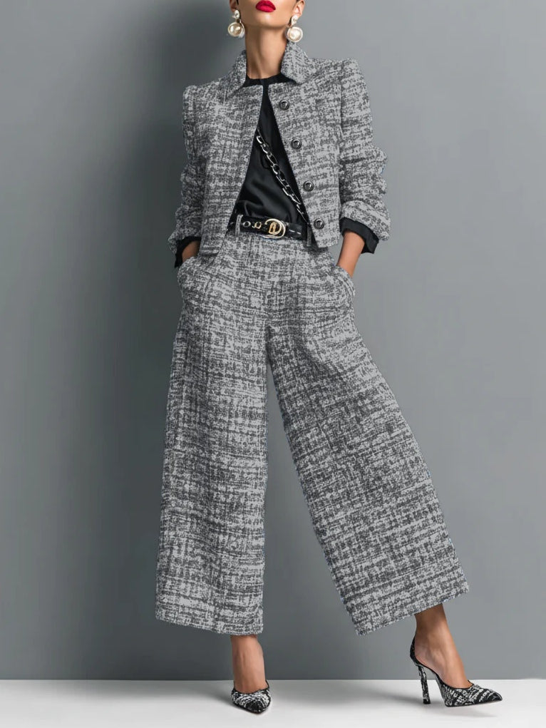 Tessa | Ensemble Veste en Tweed et Pantalon