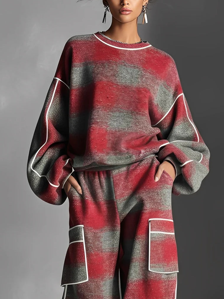 Samantha | Ensemble Sweatshirt Coloré et Pantalons Décontractés
