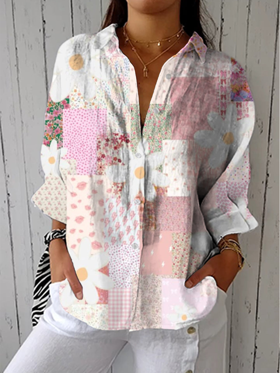 Judith – Blouse Patchwork Pastel