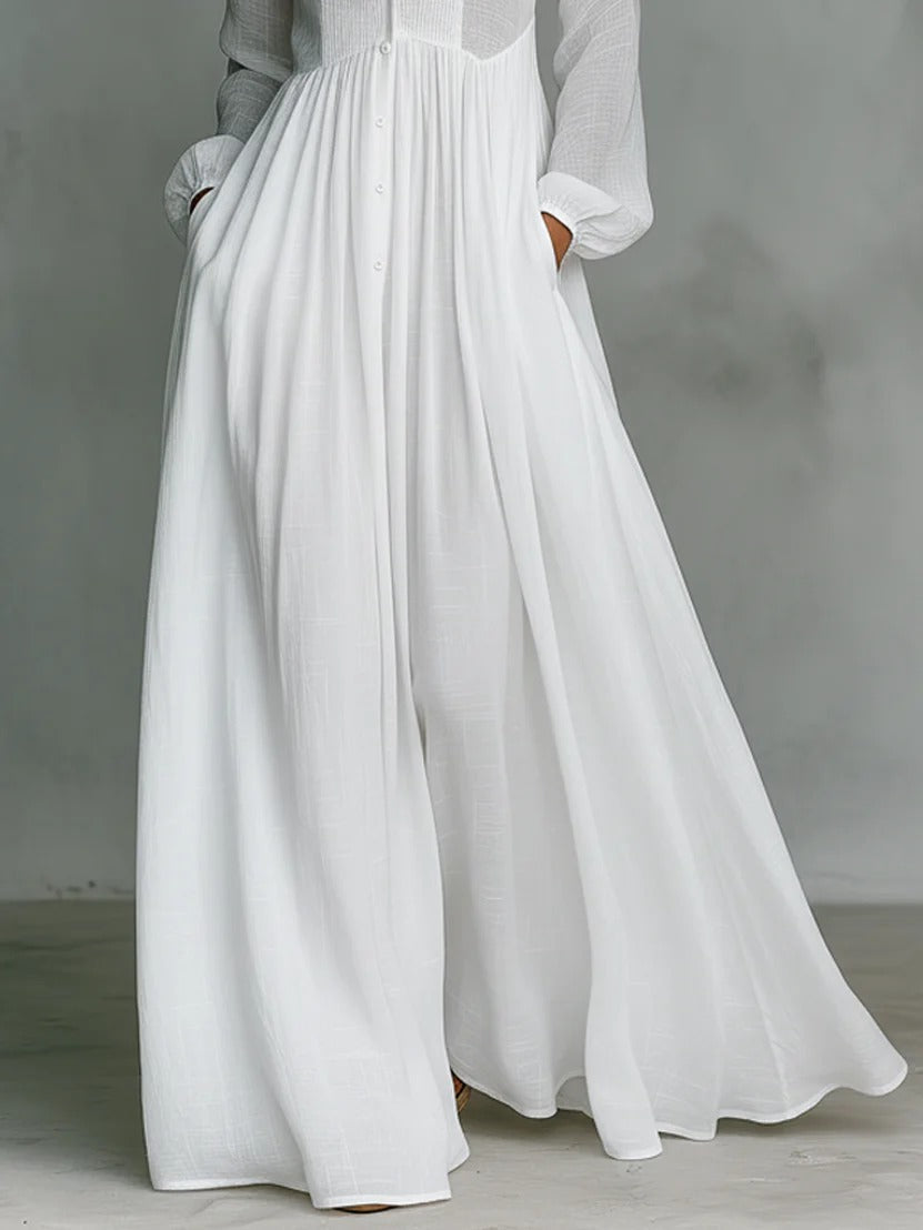 Barbara | Robe Maxi à Boutons Fluides