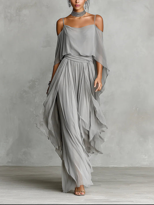 Samantha | Ensemble Chiffon Camisole et Pantalons
