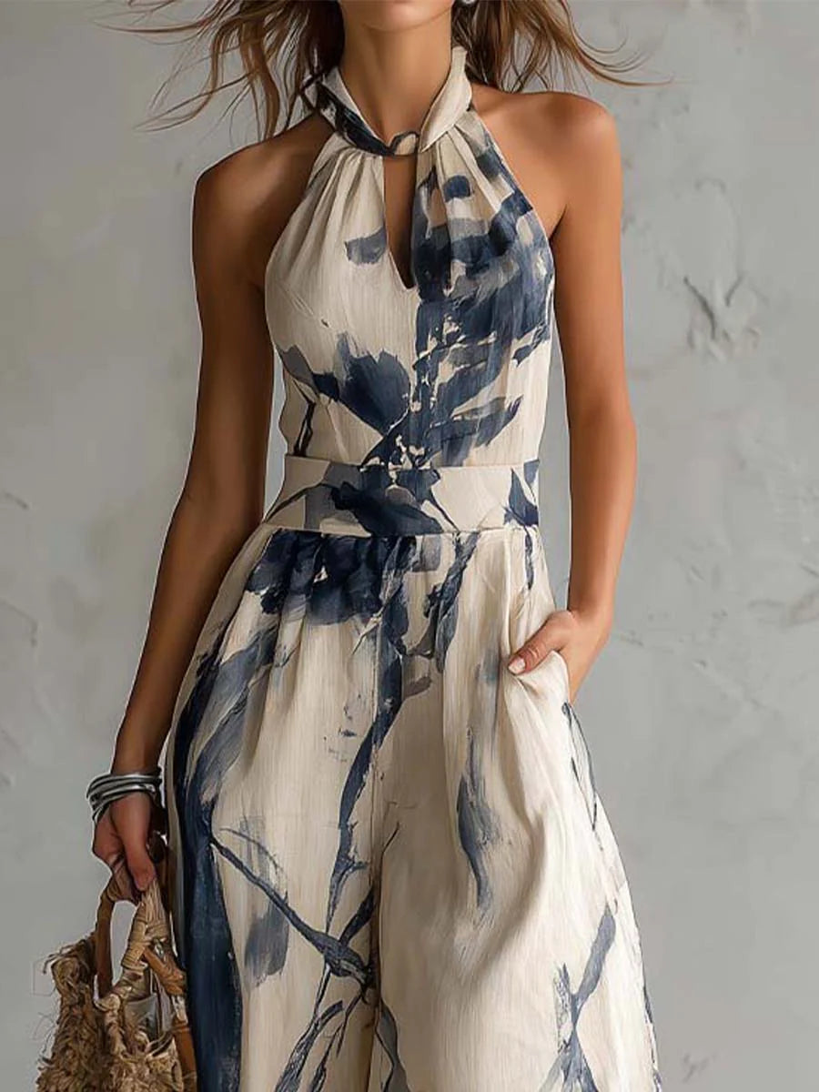 Lila | Combinaison large en impression aquarelle
