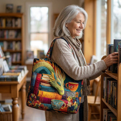 Sac Artisan - Lecteur de Dragon avec Livres et Tasses