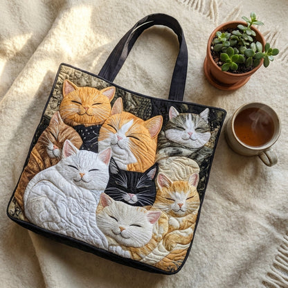 Sac Artisanal Matelassé - Chatons Endormis