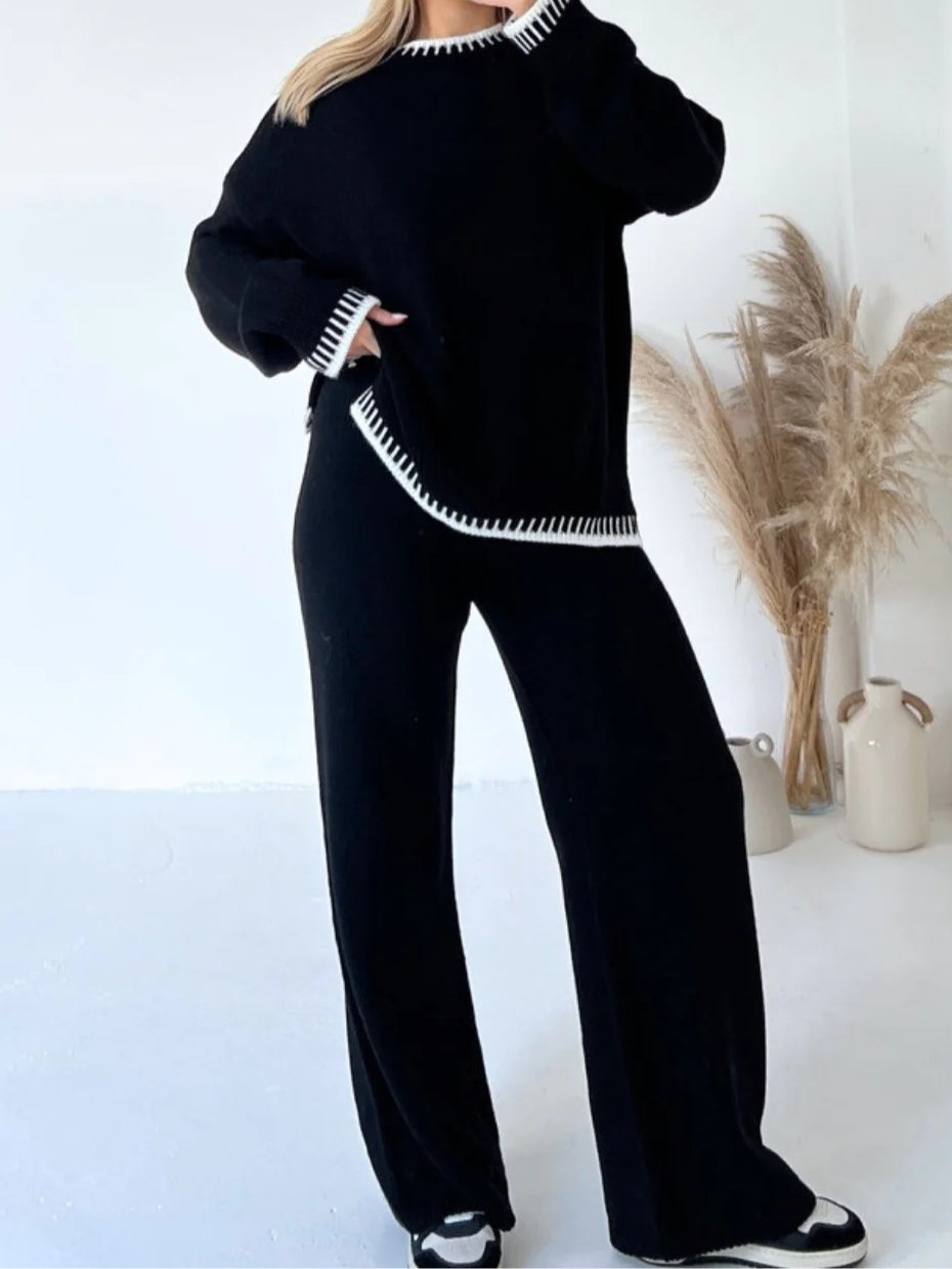 Sophie | Ensemble de Pull à Blocs de Couleurs
