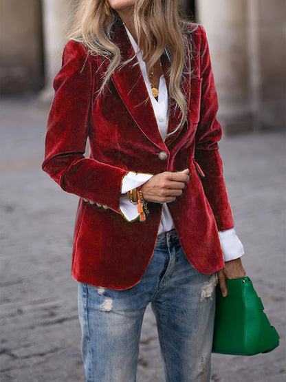 Vincent | Veste de costume slim en velours