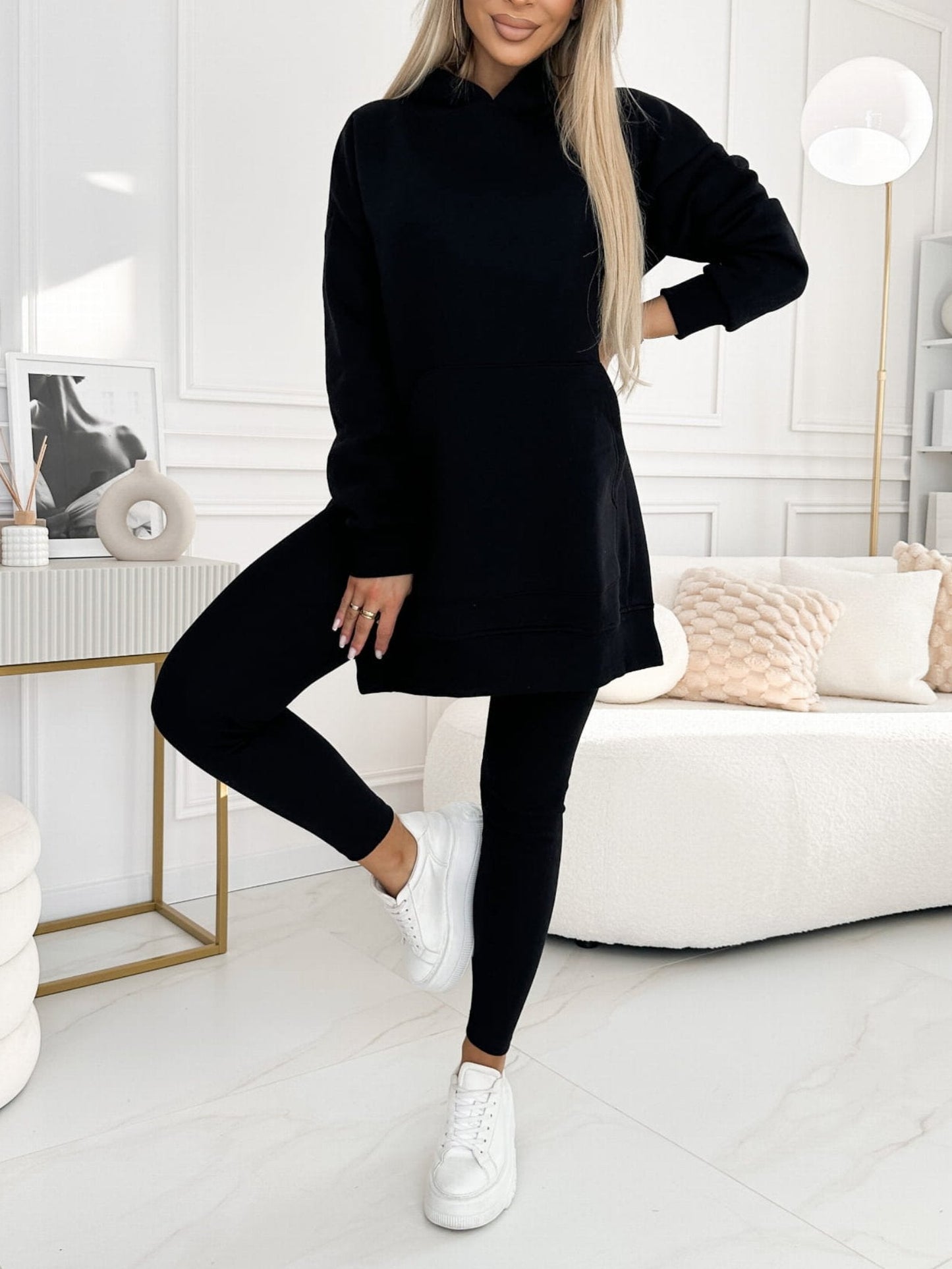 Sienna | Ensemble Sweat à Capuche Uni et Leggings Doublés