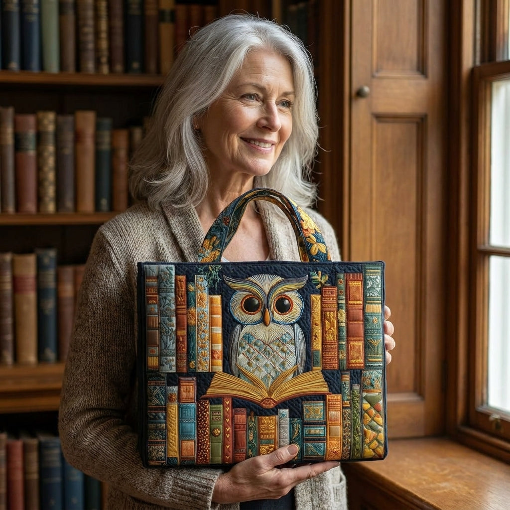 Sac Artisan - Hibou et Livres Vintage