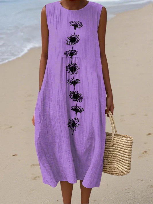 Emma™ | Robe Midi Violet Bloom