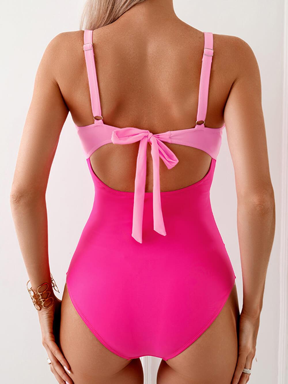 Lila | Maillot de bain une pièce en patchwork contrasté