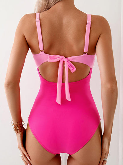 Lila | Maillot de bain une pièce en patchwork contrasté