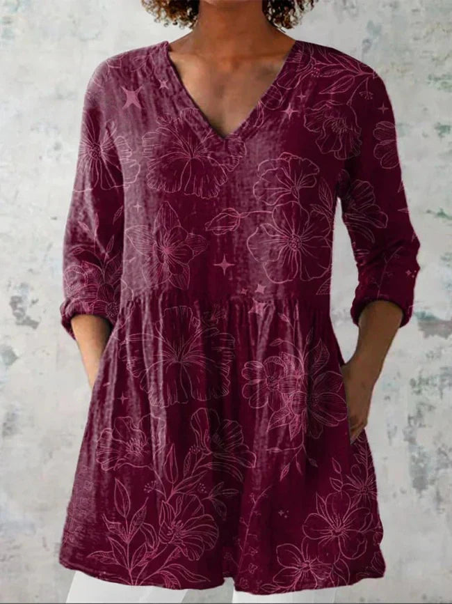 Aria | Chemise V-Neck Morning Glory