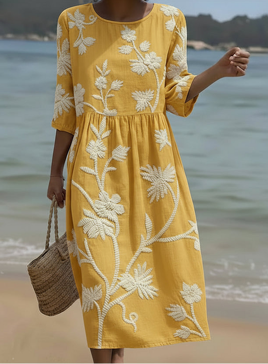Robe décontractée pour femme avec imprimé floral