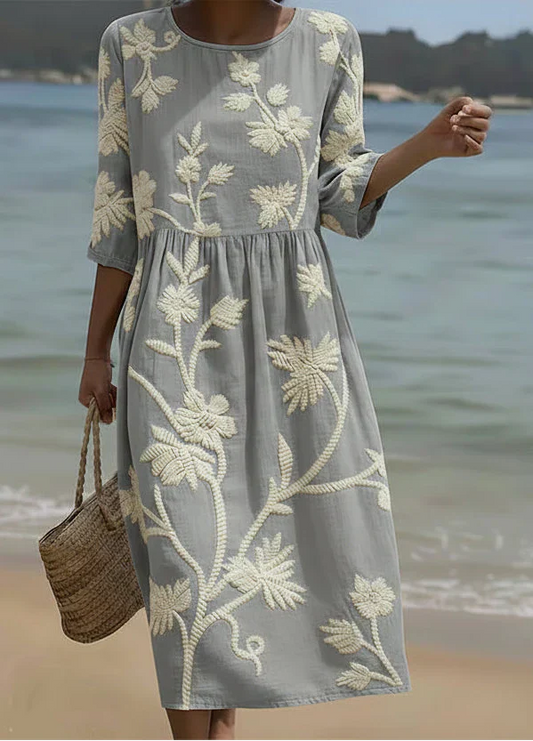 Robe décontractée pour femme avec imprimé floral