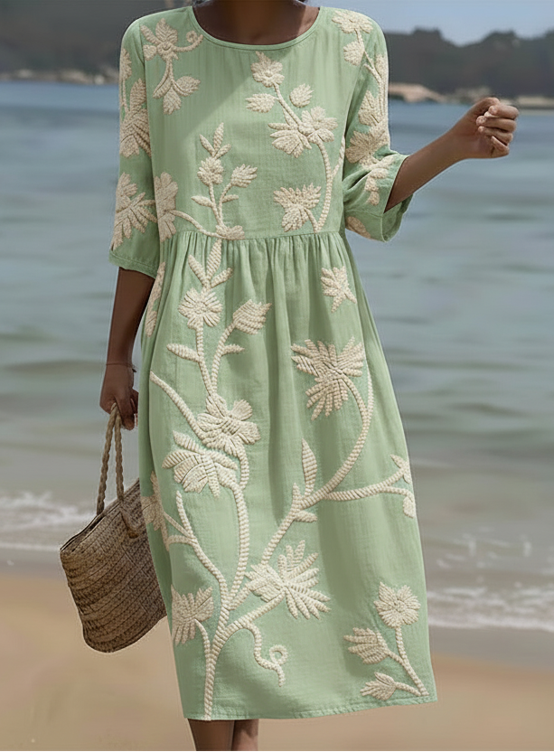 Robe décontractée pour femme avec imprimé floral