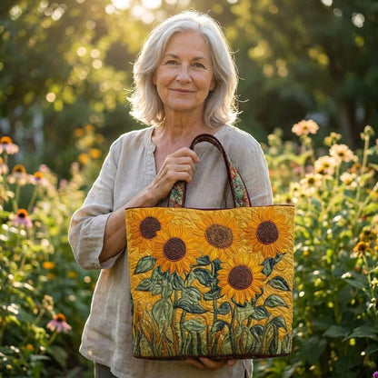 Sac Matelassé Classique - Tournesols