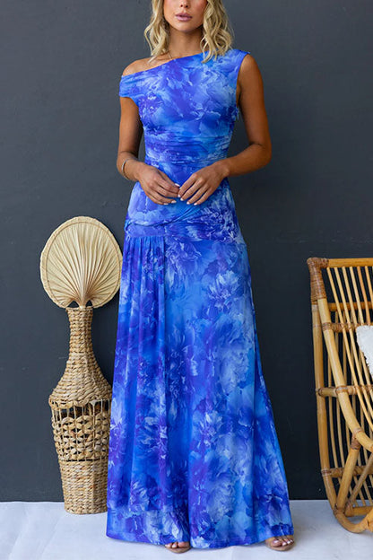 Diana | Robe Maxi Imprimée Élégante