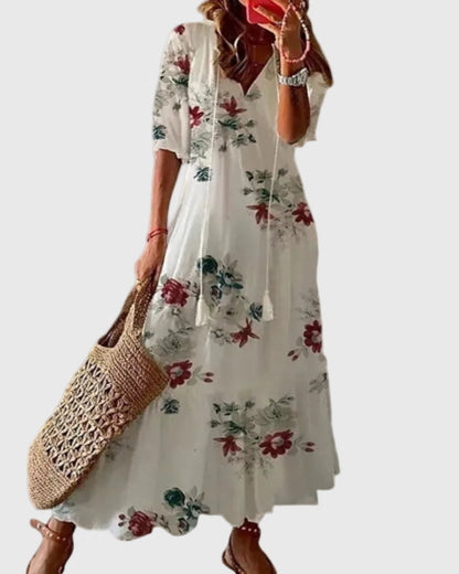 Ramona | Robe Maxi d'Été Bohème Vintage