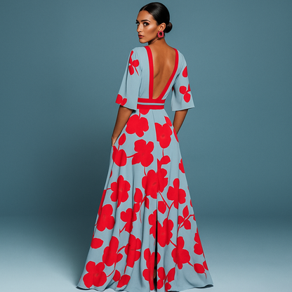 Barbara | Robe Élégante à Fleurs