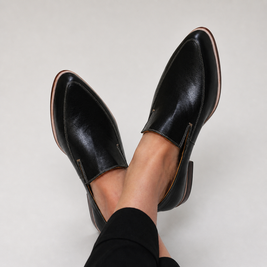 Zofia™ | Mocassin Patchwork Noir