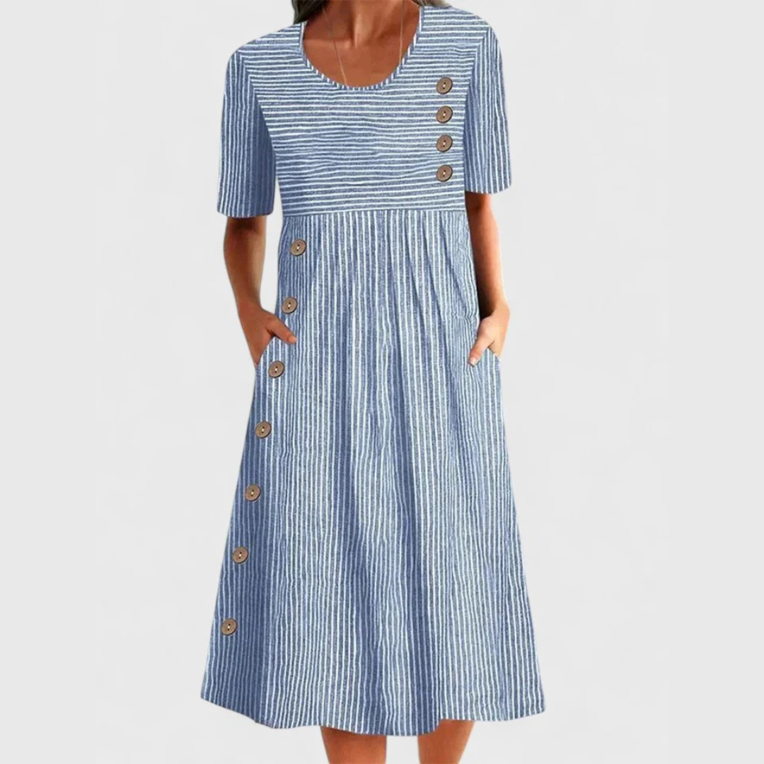 Julia | Robe midi à rayures