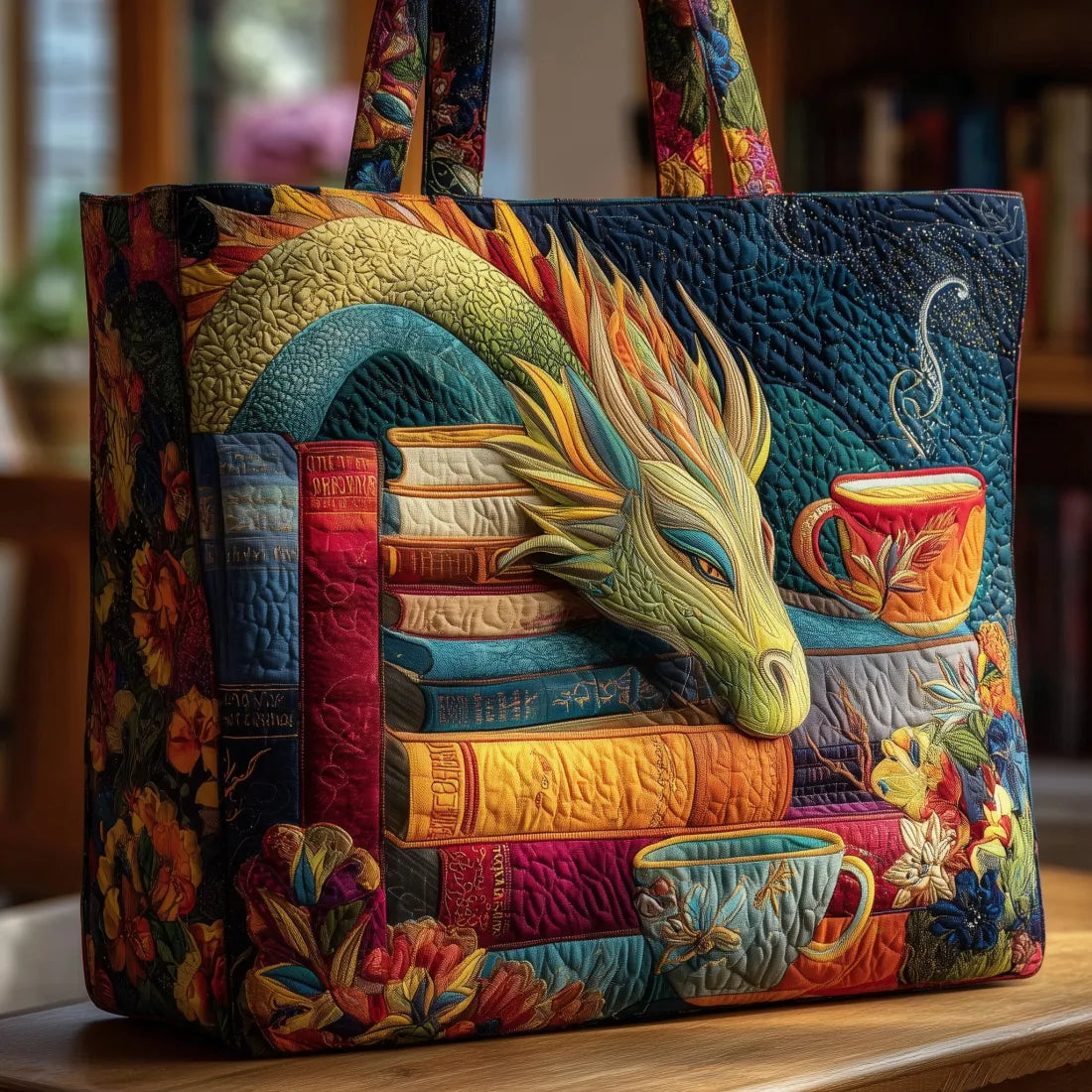 Sac Artisan - Lecteur de Dragon avec Livres et Tasses