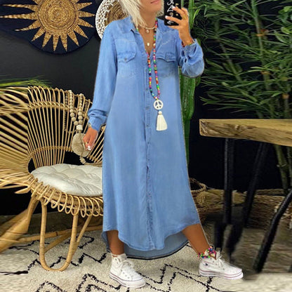 Adeline | Robe Chemise en Denim