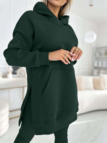 Sienna | Ensemble Sweat à Capuche Uni et Leggings Doublés
