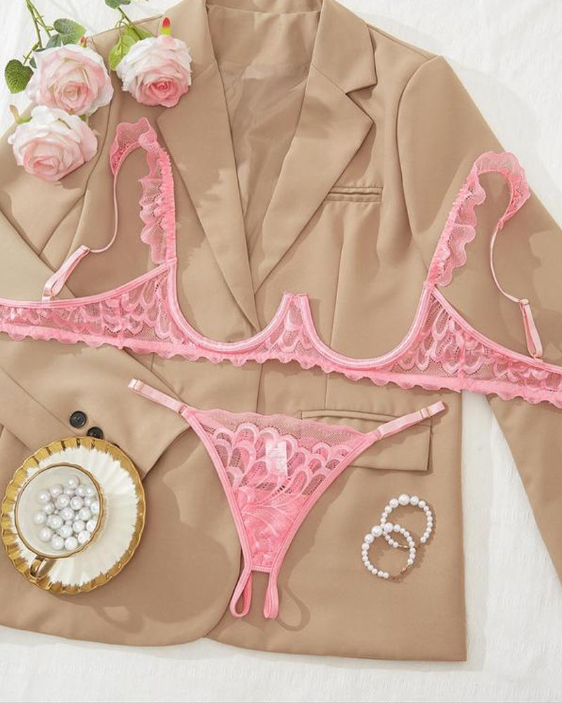 Rachel™ | Ensemble de Lingerie Sexy en Dentelle avec Bretelles Ajustables