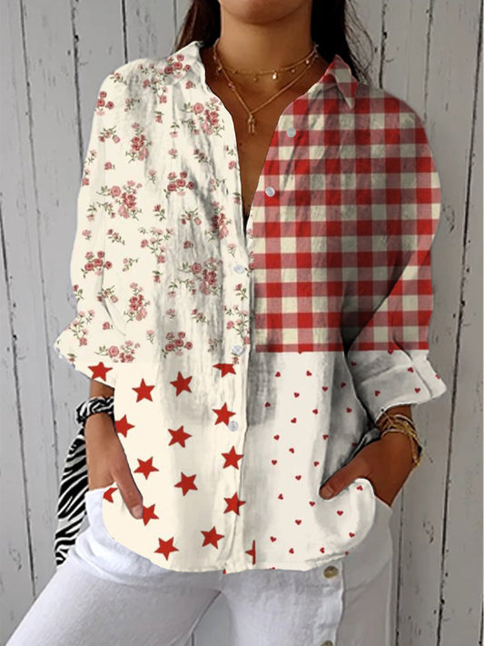 Rosemary – Blouse Patchwork Classique