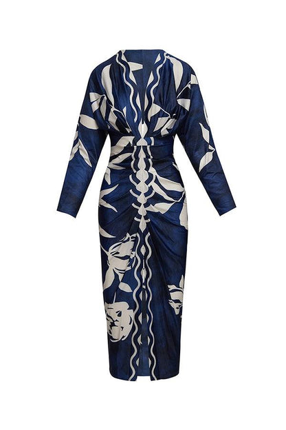 Eva | Robe Midi Dolman Imprimé Unique Sun Escape