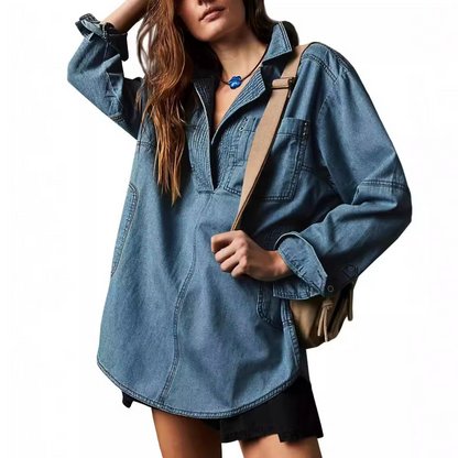Emilia | Tunique en Denim Chic à Col V