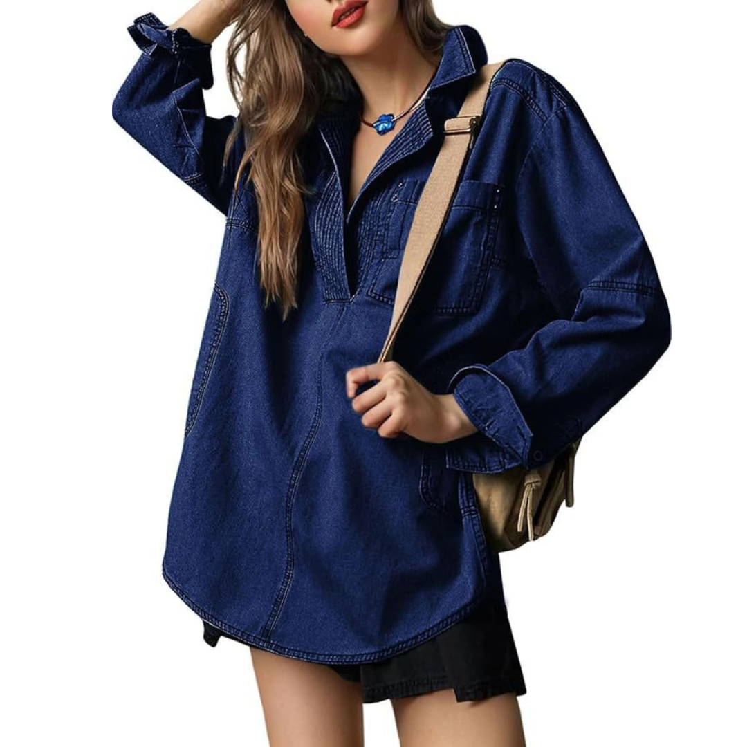 Emilia | Tunique en Denim Chic à Col V