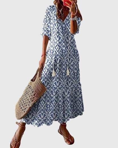 Ramona | Robe Maxi d'Été Bohème Vintage