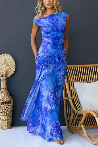 Diana | Robe Maxi Imprimée Élégante