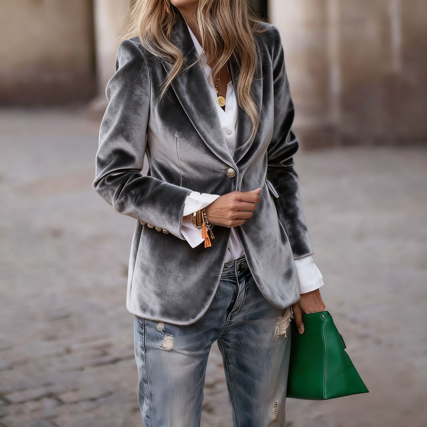 Vincent | Veste de costume slim en velours