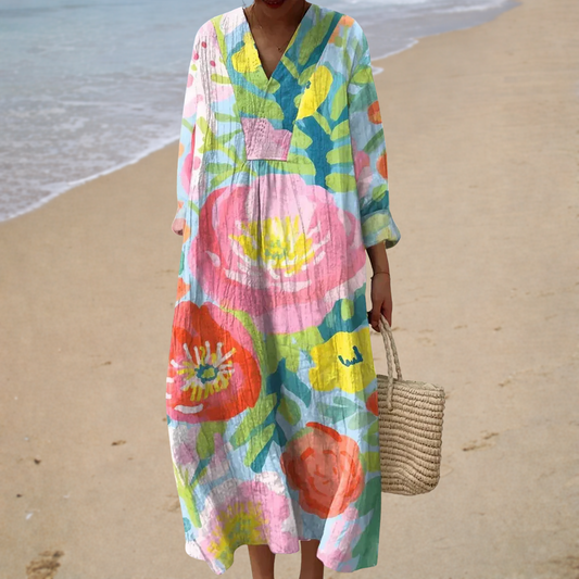 Robe d'Été Imprimée Flatteuse