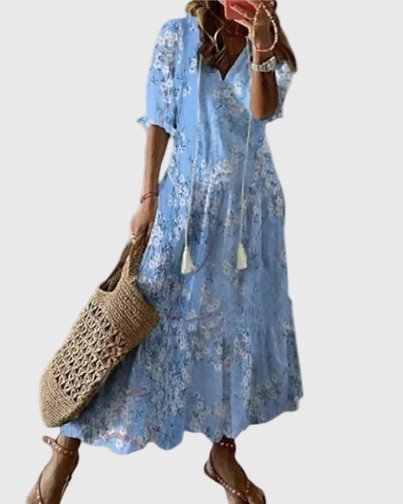 Ramona | Robe Maxi d'Été Bohème Vintage