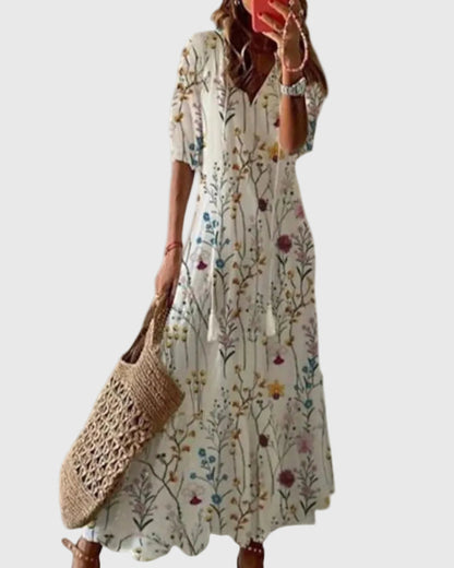 Ramona | Robe Maxi d'Été Bohème Vintage