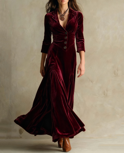 Vivienne | Robe Longue en Velours