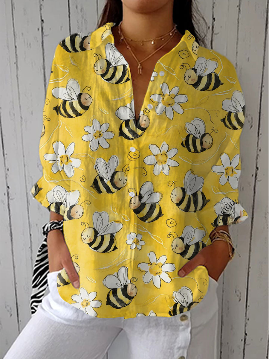 Margaret - Blouse Imprimé Floral Abeille